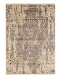Canvello Ivory Erased Modern Rug - 6' X 9'